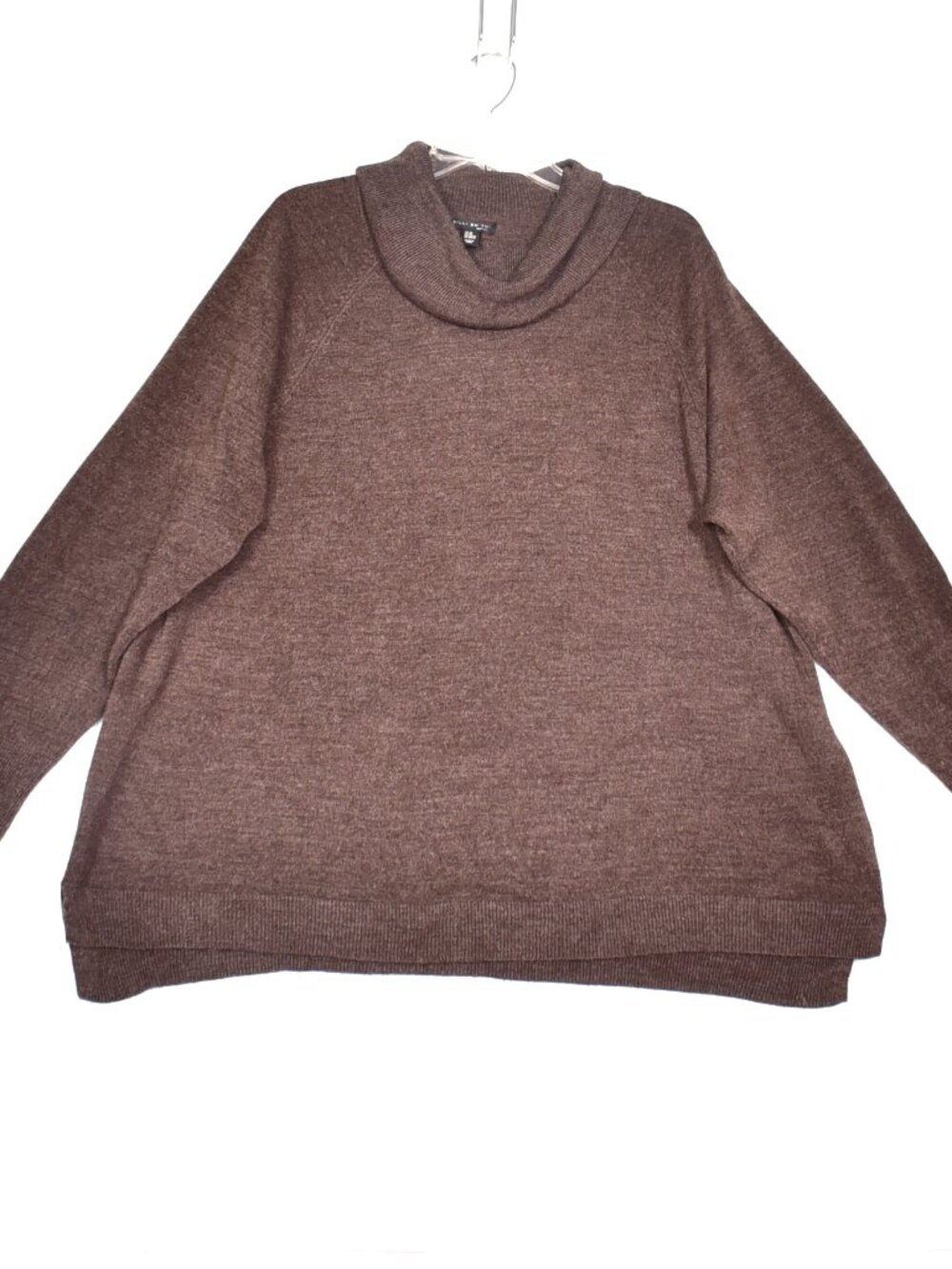 Will Smith Woman Size 2X Brown Cowl Neck Sweater